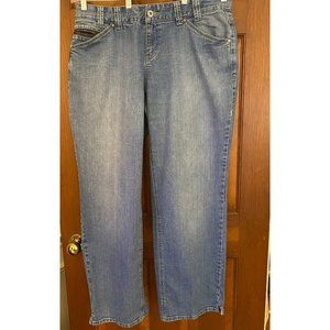 Vintage Tommy Hilfiger Woman Mid-Rise Jeans Women Size 14 Zipper Pockets‎ Rivets